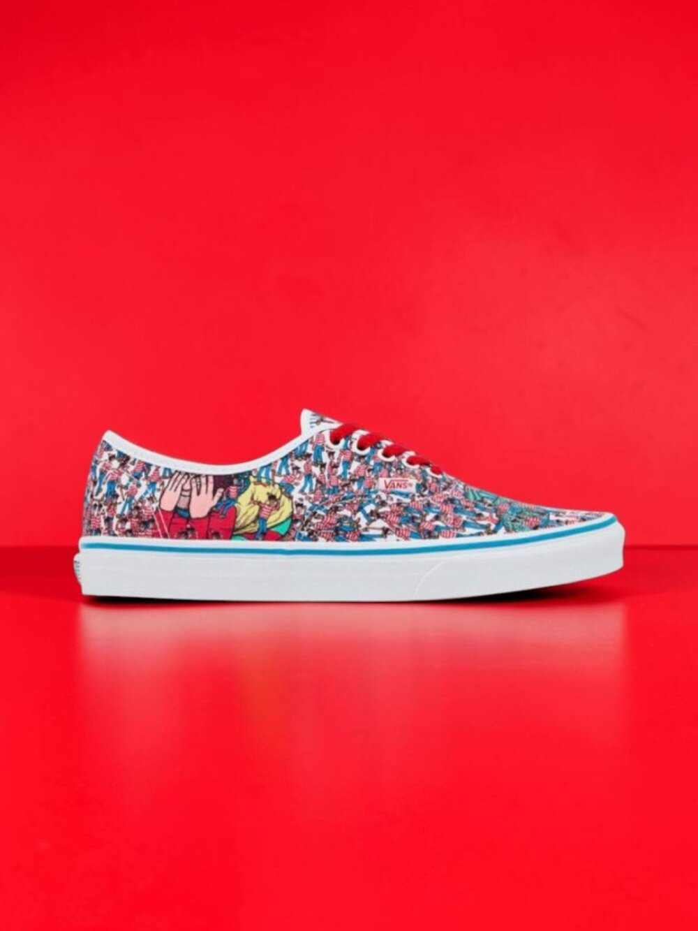Vans Authentic x Where's Waldo Mens Size 9 Skate Casual Shoes Multi-Color (NEW)
